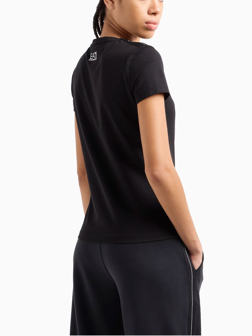 EA7 Logo Series Stretch Cotton T-Shirt
