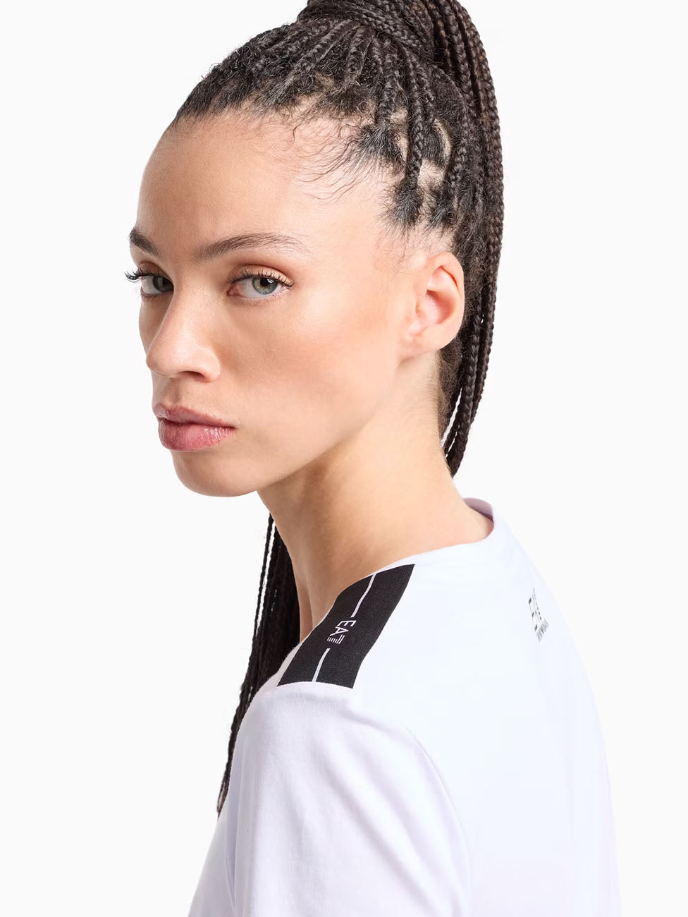 EA7 Logo Series Stretch Cotton T-Shirt