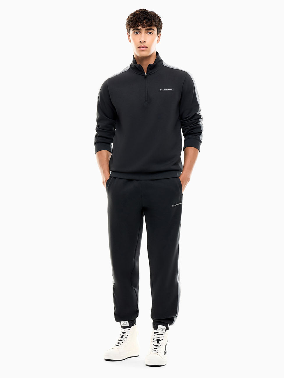 EA7 Logo Series Half-Zip Sweatshirt