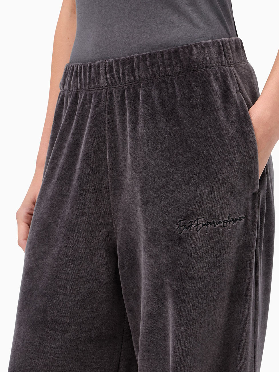 EA7 Athletic Velour Pants