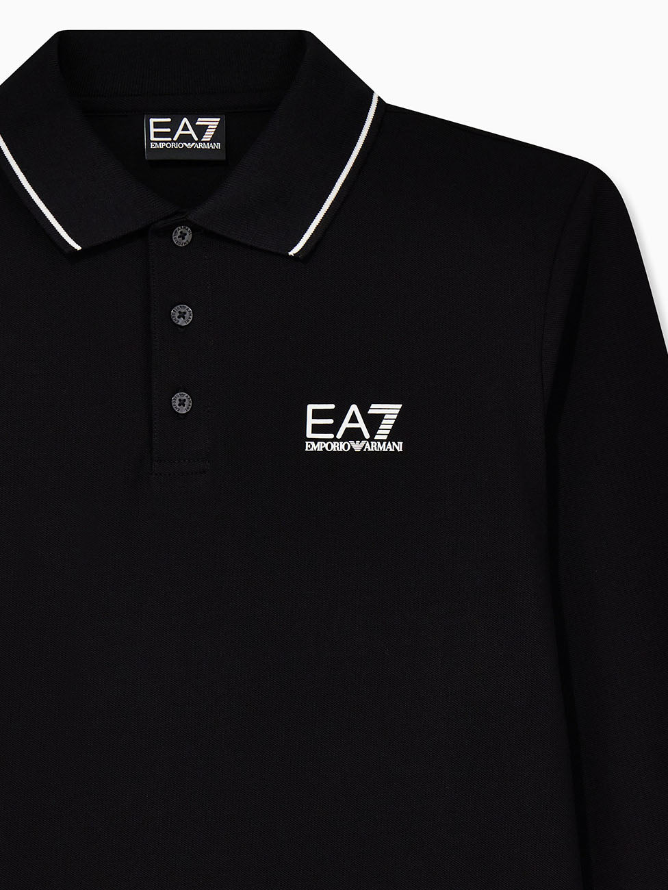 EA7 Core Identity Long-Sleeved Polo Shirt