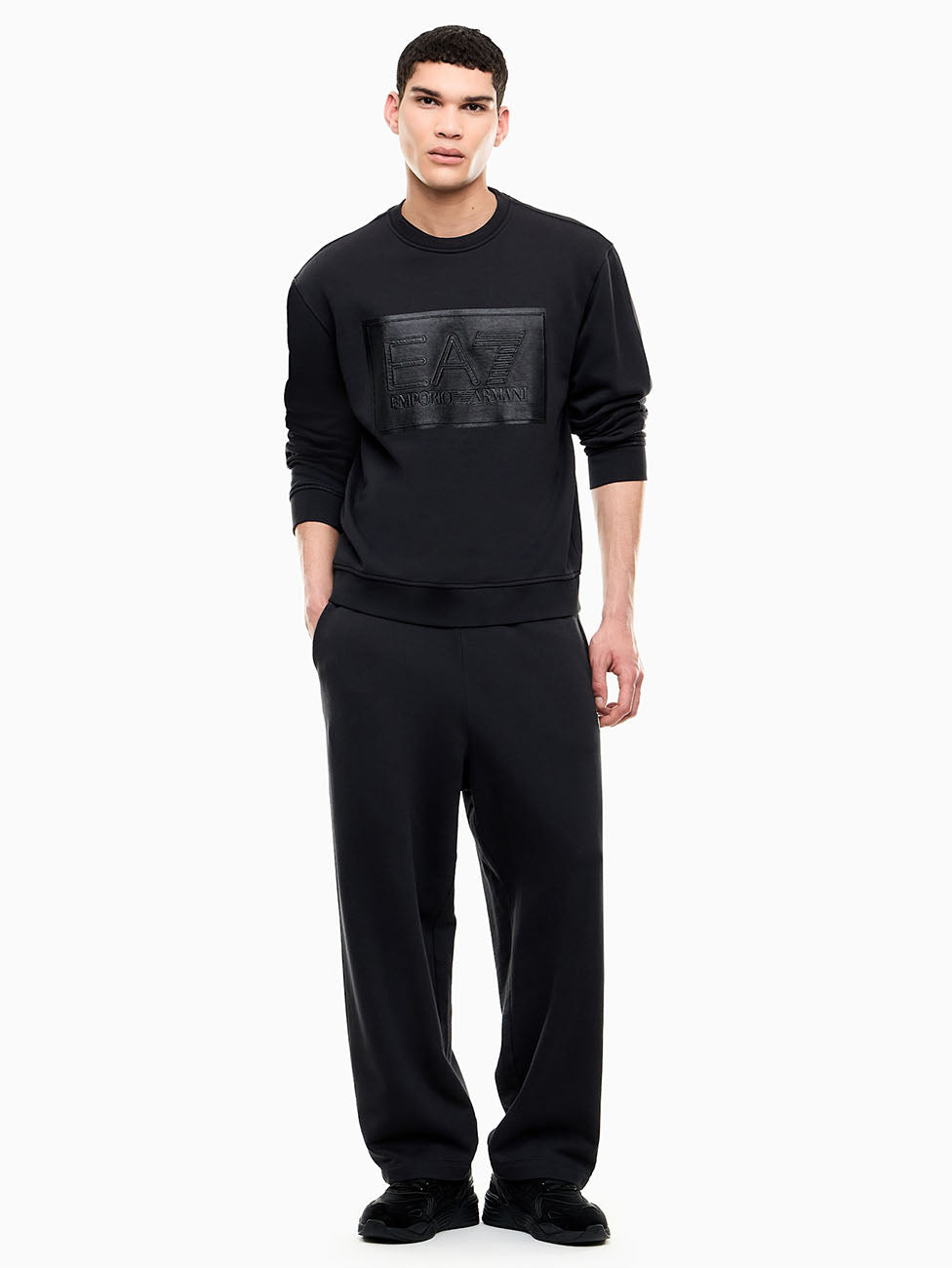 EA7 Black Edition Crew-Neck Sweatshirt