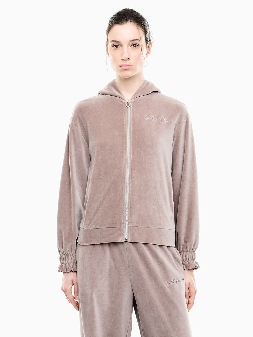 EA7 Athletic Velour Hoodie
