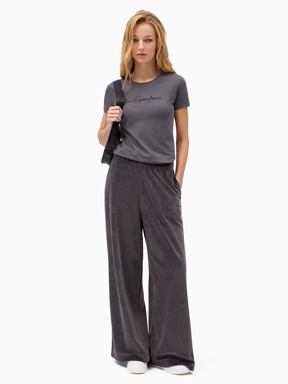 EA7 Athletic Velour Sleeveless T-Shirt