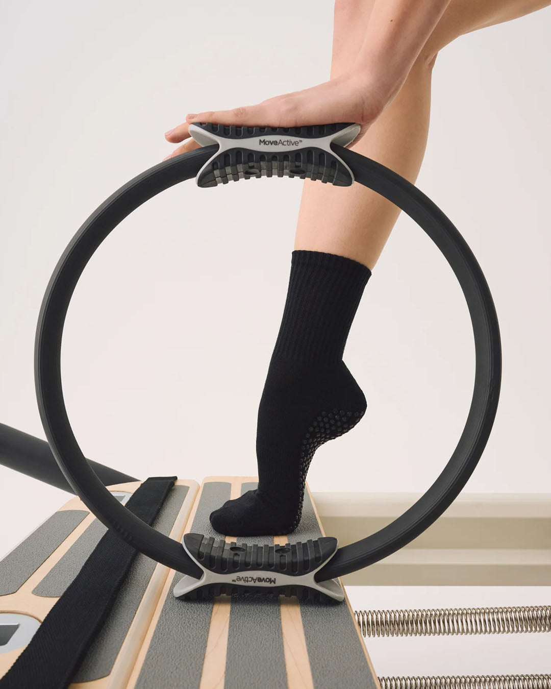 MoveActive Black Crew Grip Socks