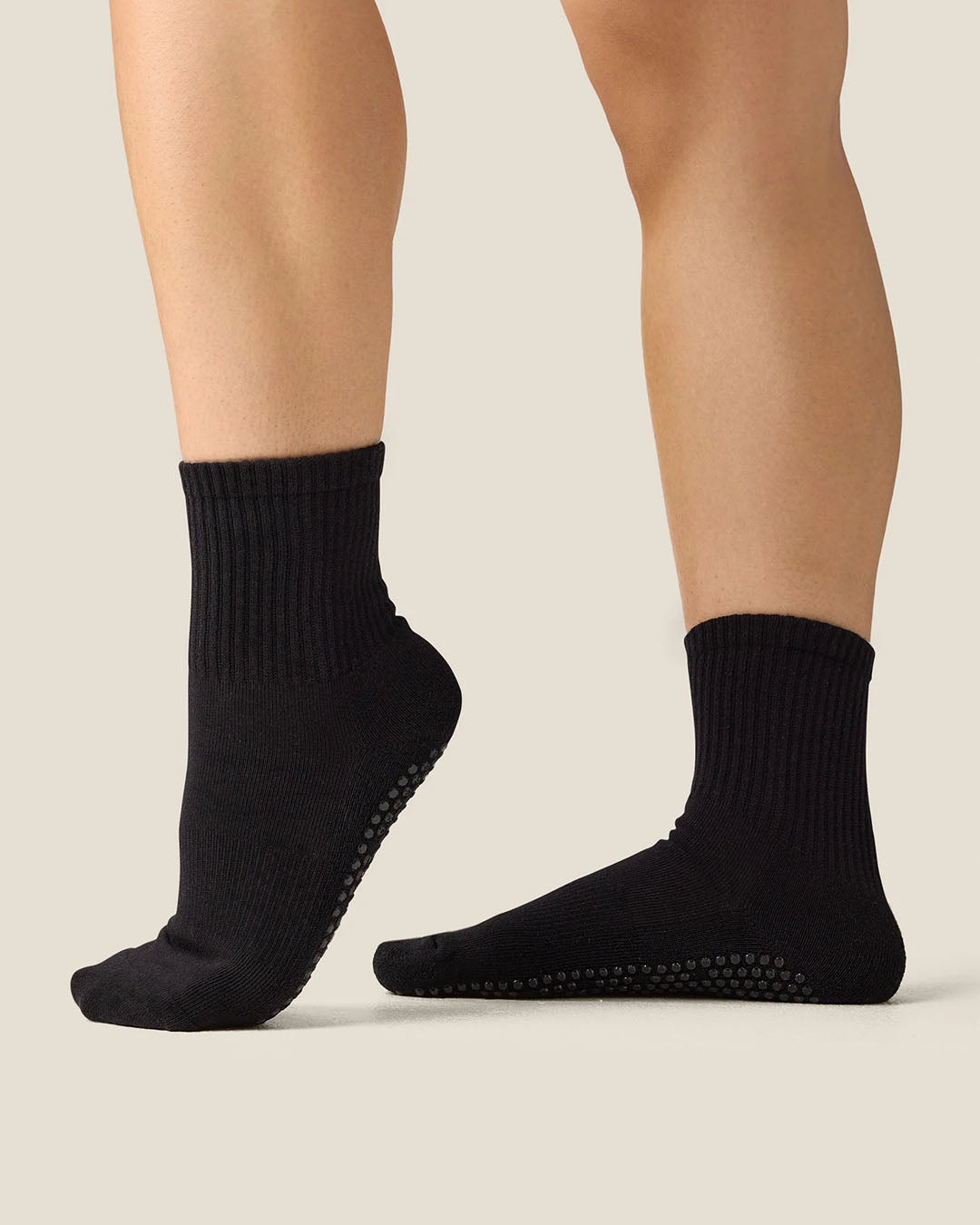 MoveActive Black Crew Grip Socks