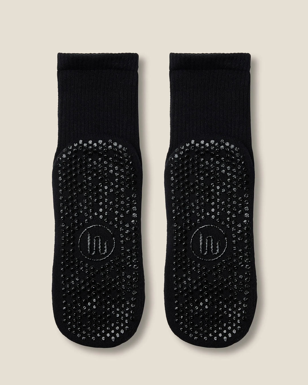 MoveActive Black Crew Grip Socks