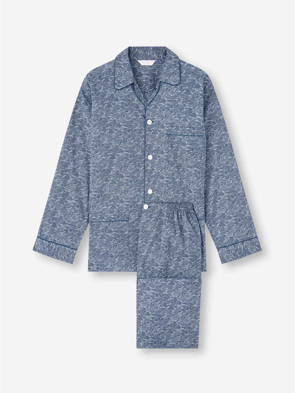 Derek Rose Blue Night Sky Cotton Batiste Classic Fit Pyjama