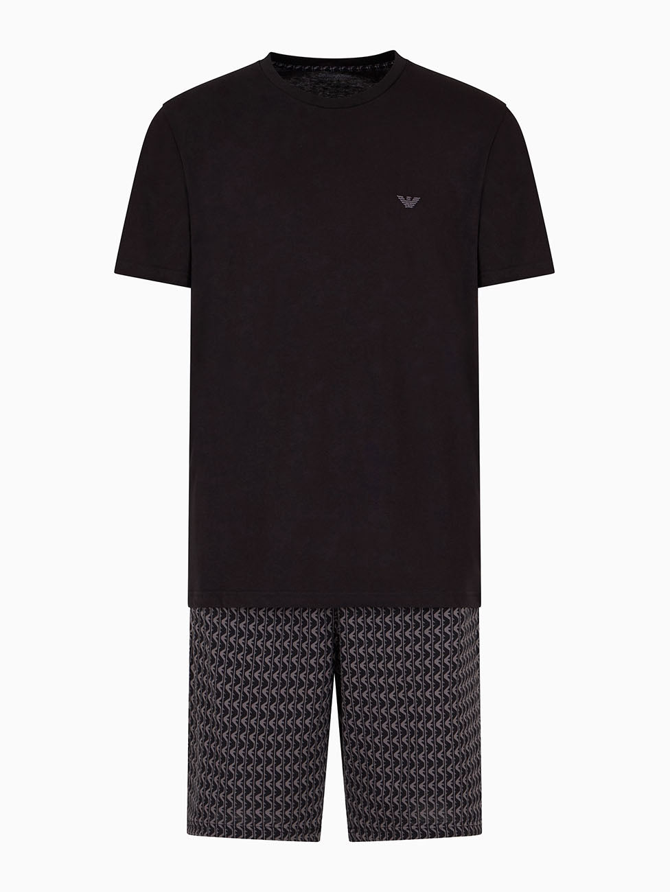 Emporio Armani Mixed-Pattern Short Pyjama