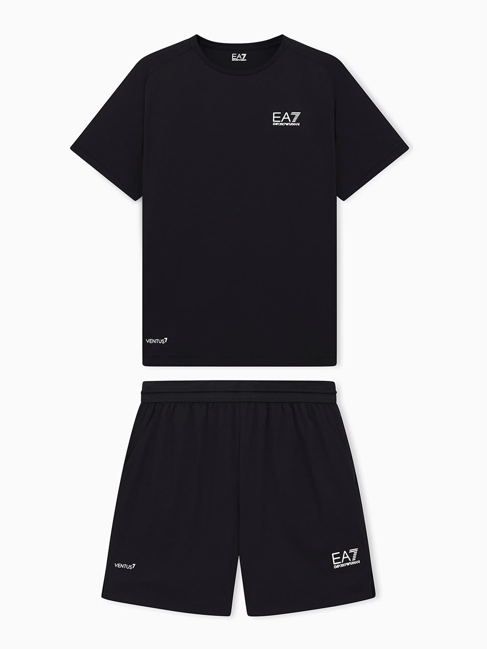 EA7 Dynamic Athlete Black T-shirt and Shorts