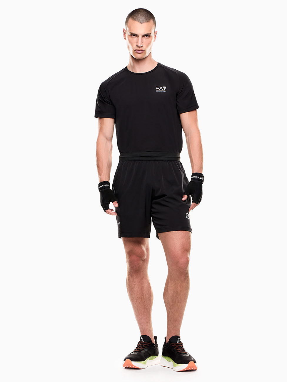 EA7 Dynamic Athlete Black T-shirt and Shorts