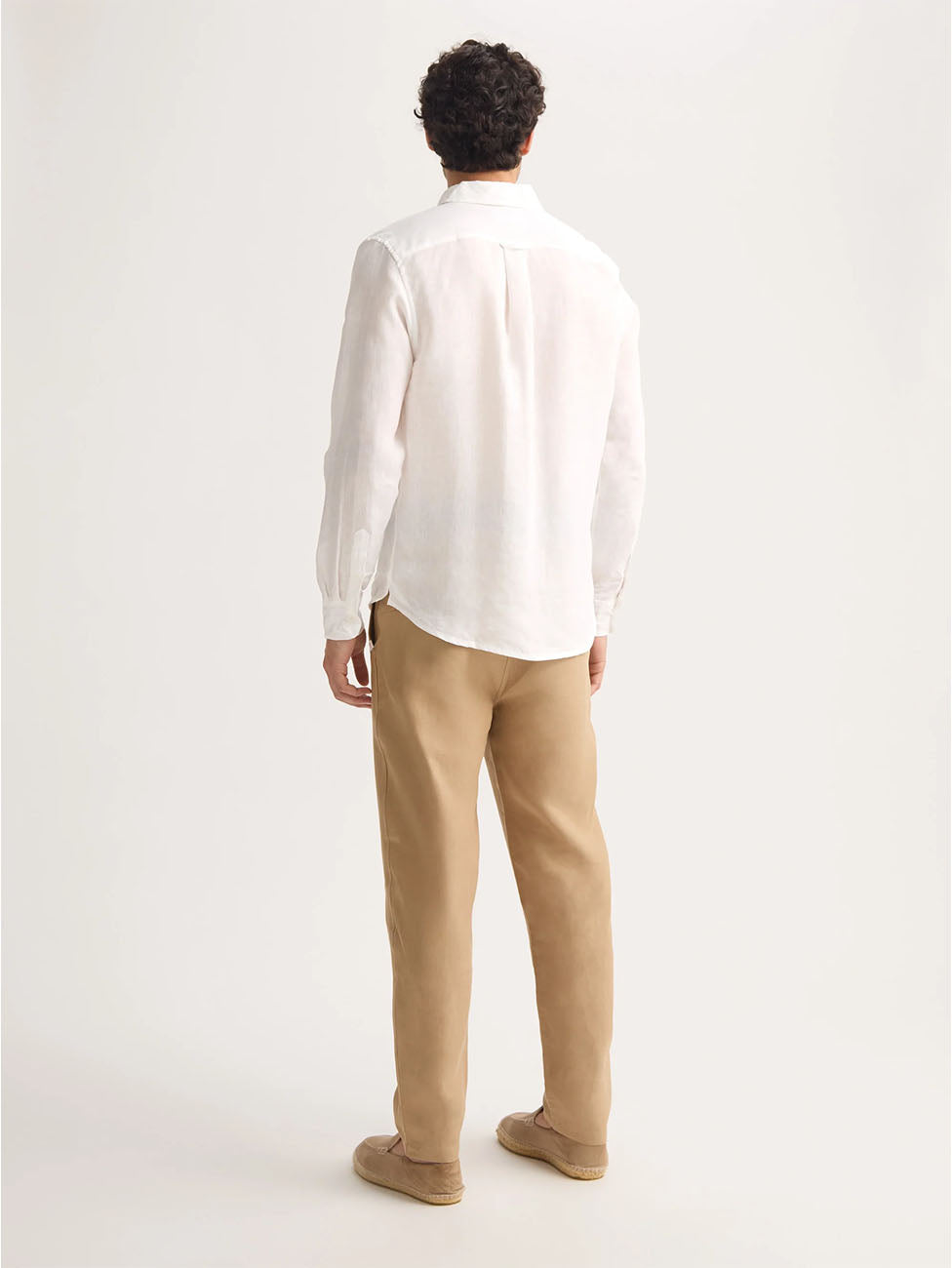 Derek Rose Monaco Linen White Men's Shirt