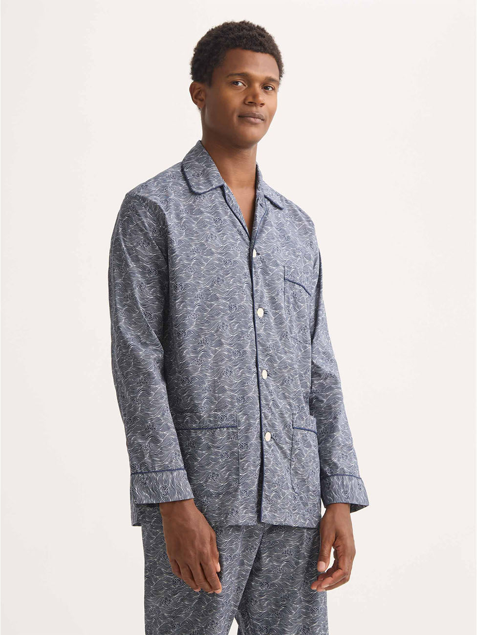Derek Rose Blue Night Sky Cotton Batiste Classic Fit Pyjama