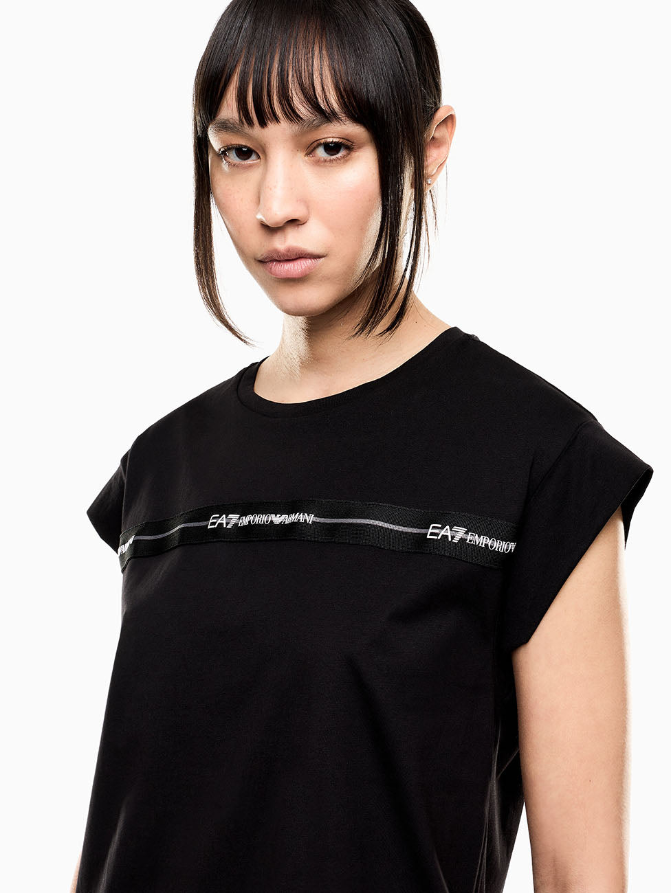 EA7 Logo Series Cotton-Jersey T-shirt