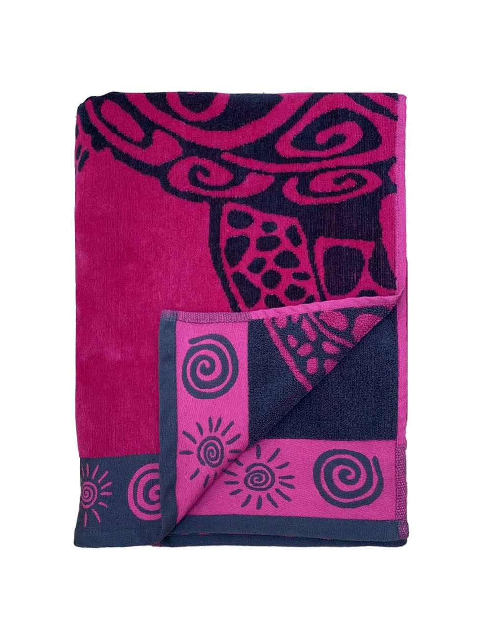 Le Comptoir De La Plage Fuchsia Turtle Beach Towel