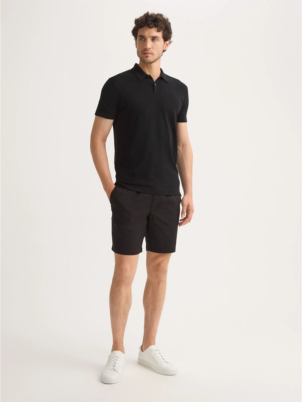 Derek Rose Jacob Sea Island Cotton Black Polo Shirt