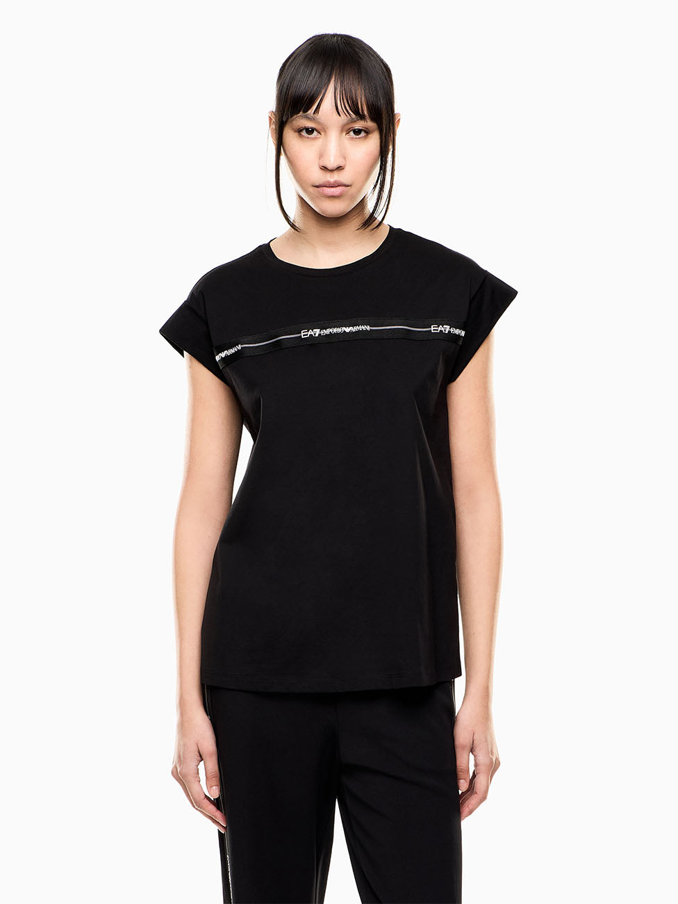 EA7 Logo Series Cotton-Jersey T-shirt