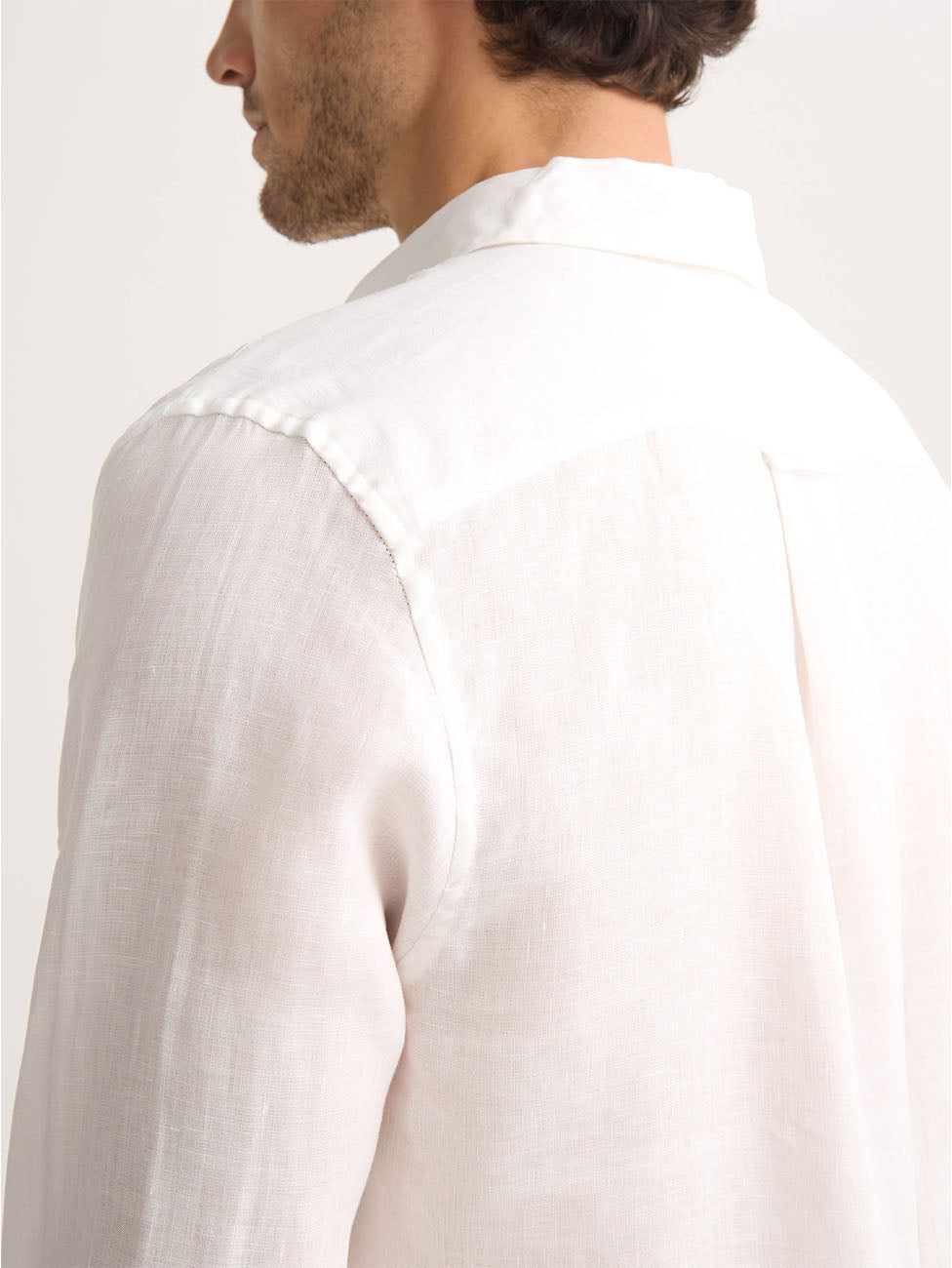 Derek Rose Monaco Linen White Men's Shirt