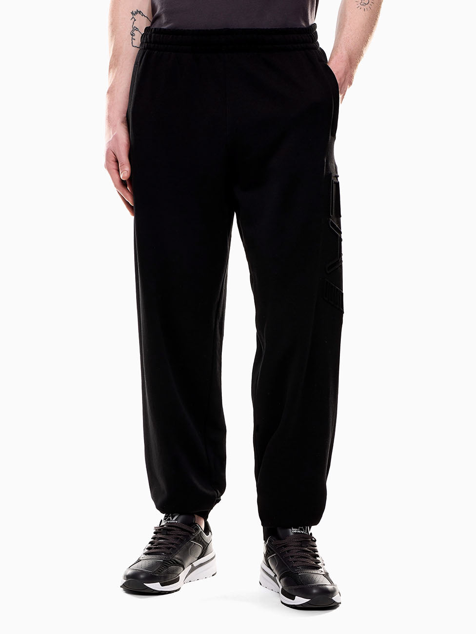 EA7 Logo Series Organic-Cotton Joggers