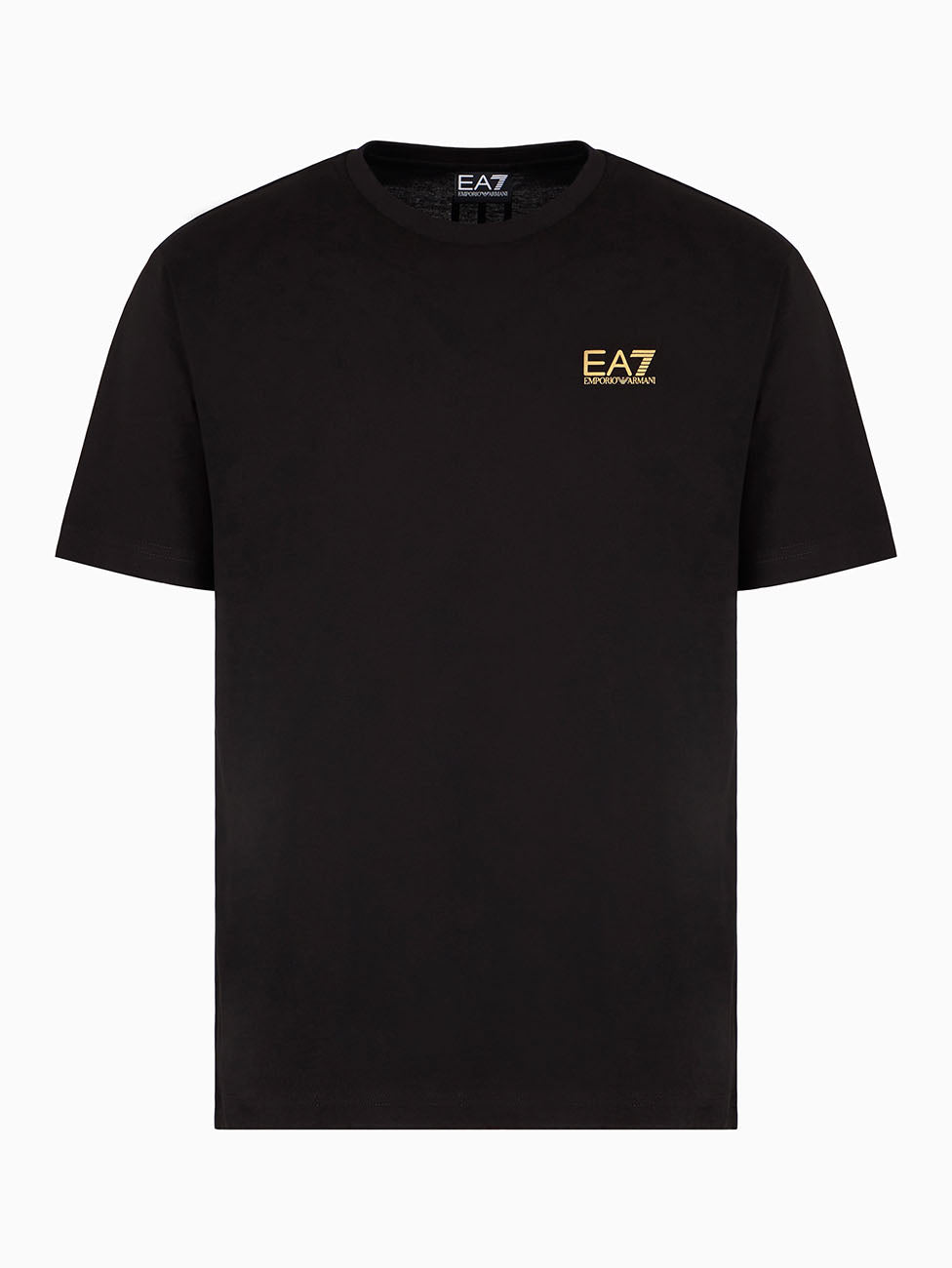 EA7 Black & Gold Logo Series Cotton T-Shirt