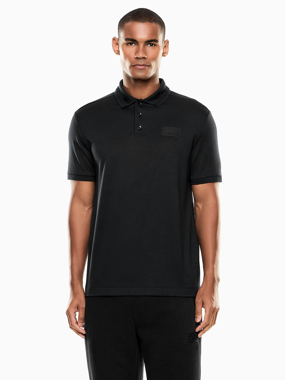 EA7 Lux Identity Modal-blend Polo Shirt