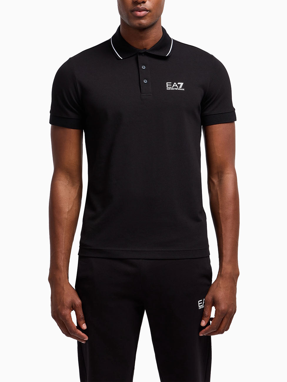 EA7 Core Identity Stretch-Cotton Polo Shirt