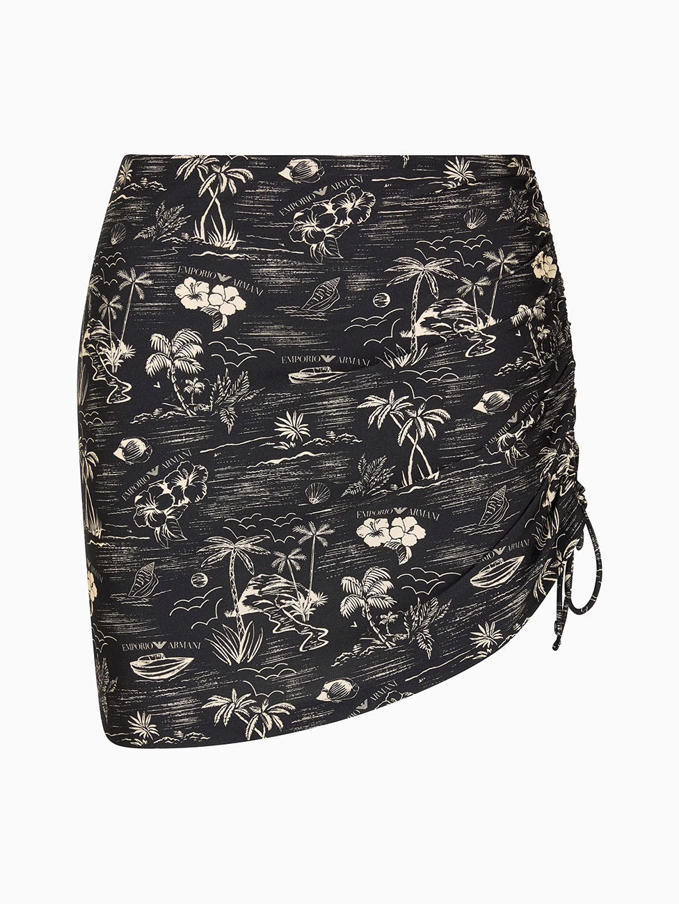 Emporio Armani Drawstring Sarong Mini Skirt
