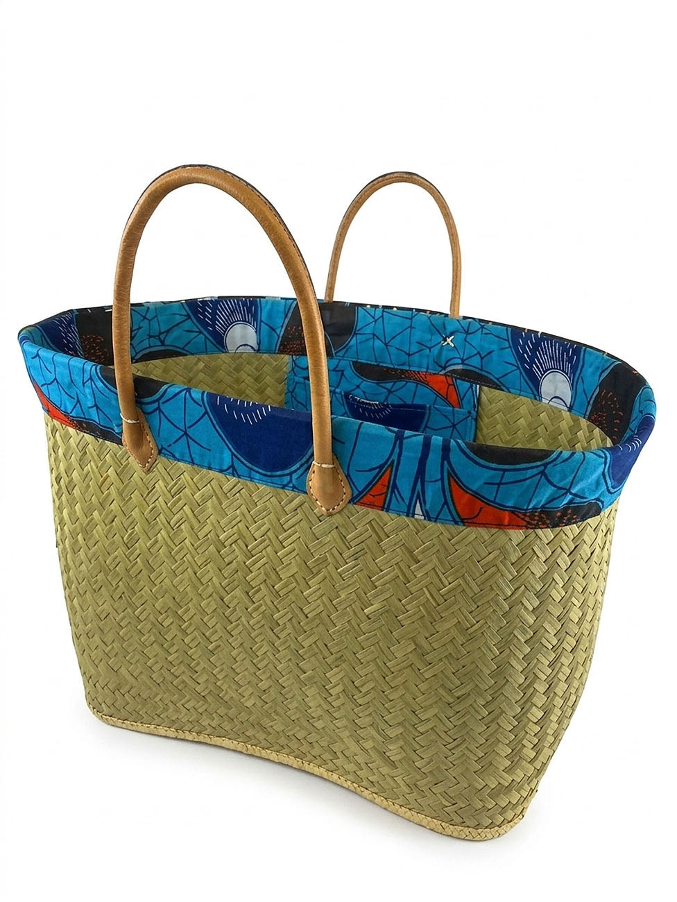 Le Comptoir De La Plage Turquoise Handmade Beach Basket
