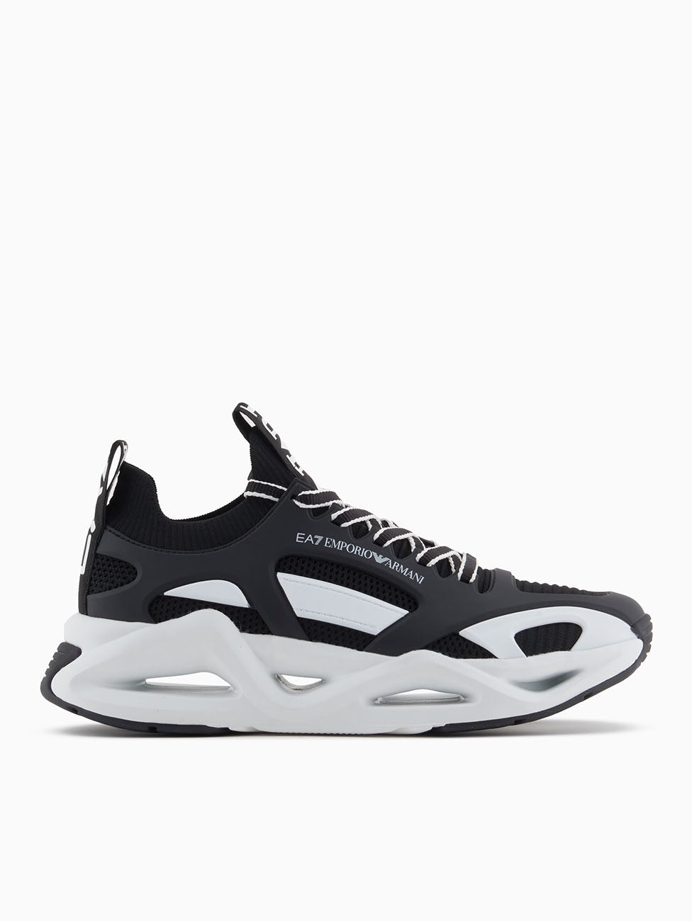 EA7 Black & White Infinity Cage Sneakers