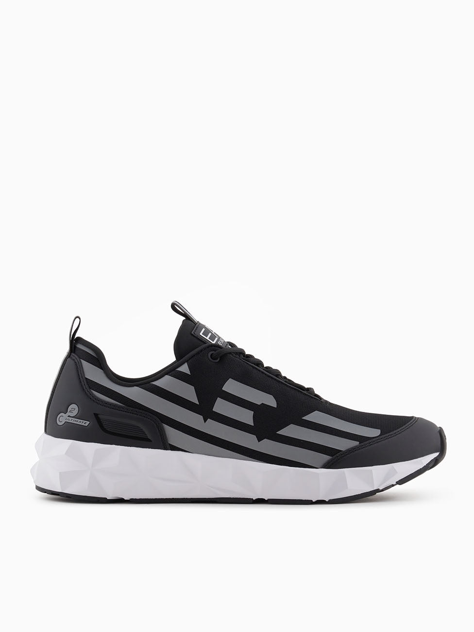 EA7 Black & Silver Ultimate C2 Kombat Core Sneakers