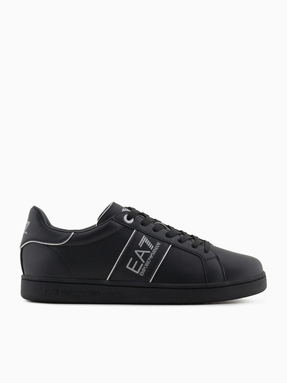 EA7 Triple Black & Silver Classic Sneakers
