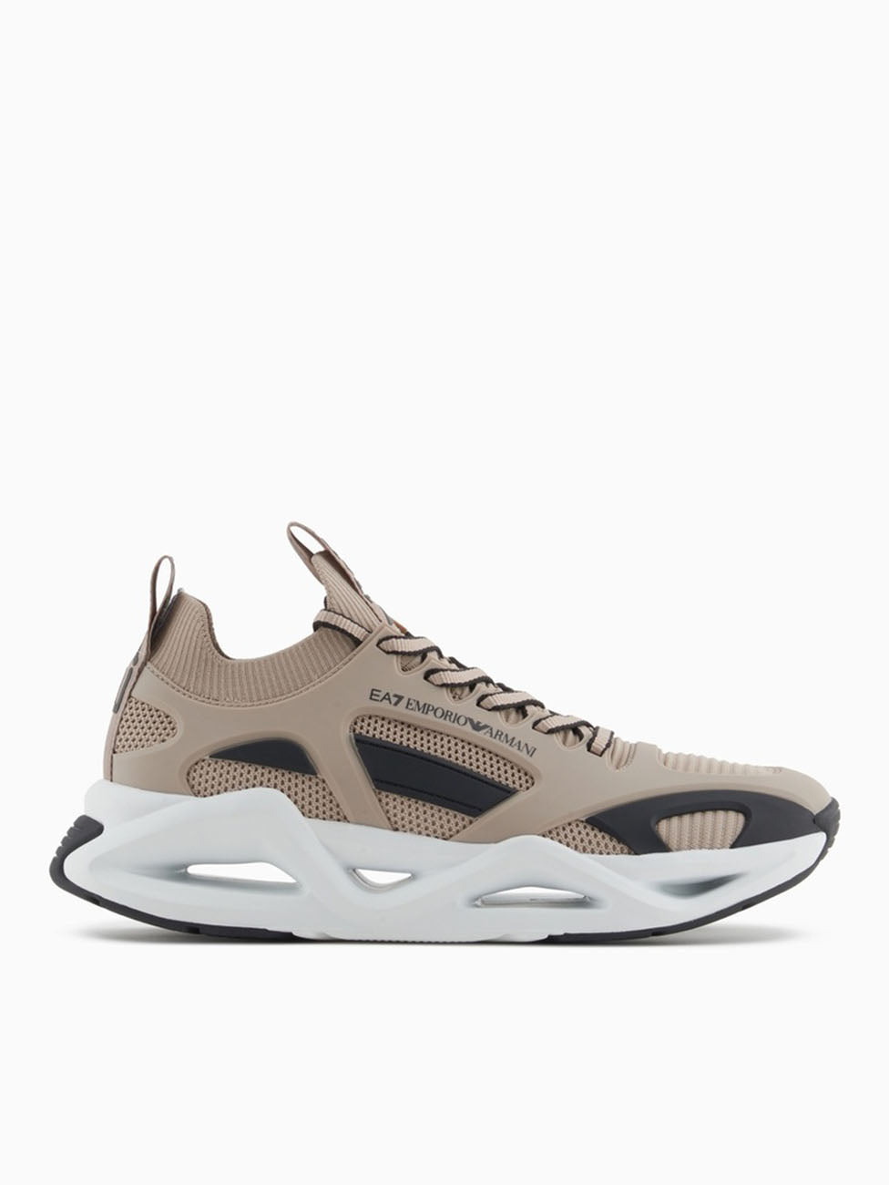 EA7 Cobbelstone & Black Infinity Cage Sneakers