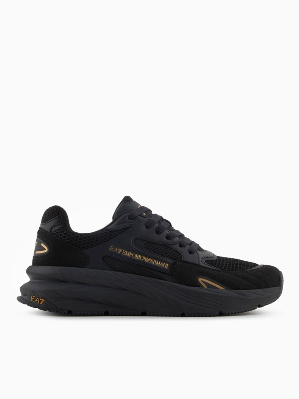 EA7 Black & Gold Crusher Sonic Sneakers
