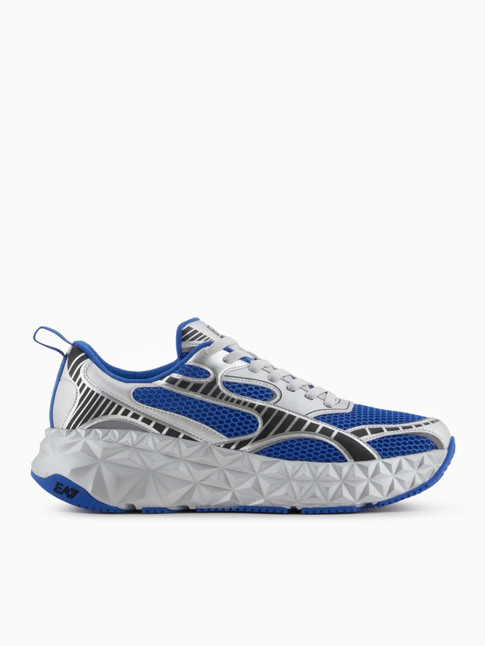 EA7 Silver & Blue Ultimate C2 Kombat Tech Sneakers