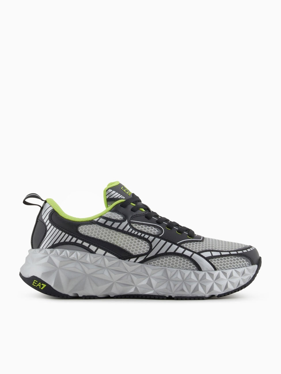 EA7 Grey & Acid Lime Ultimate C2 Kombat Tech Sneakers
