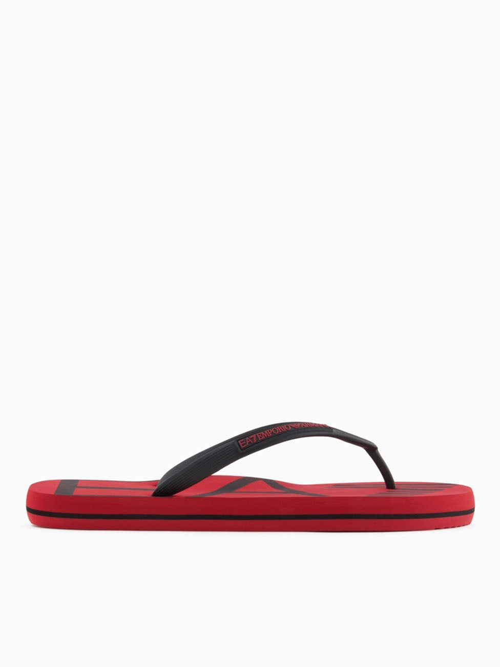 EA7 Red & Black Rubber Flip Flops