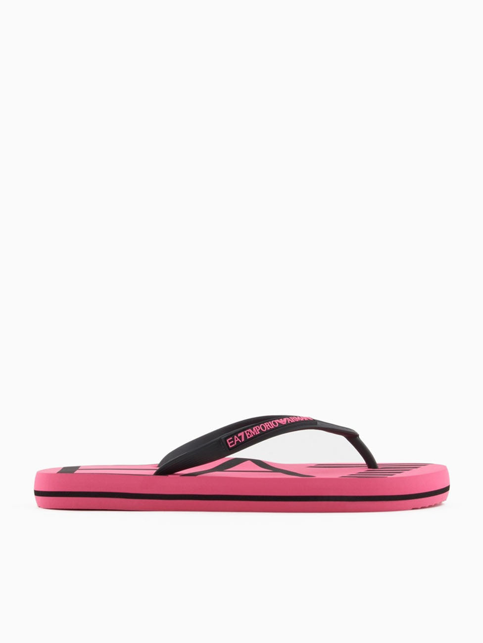 EA7 Pink & Black Rubber Flip Flops