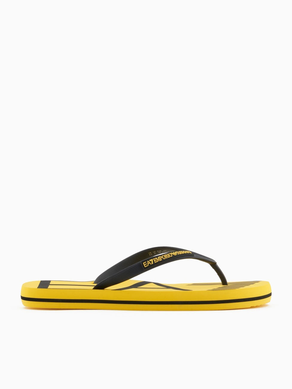 EA7 Yellow & Black Rubber Flip Flops