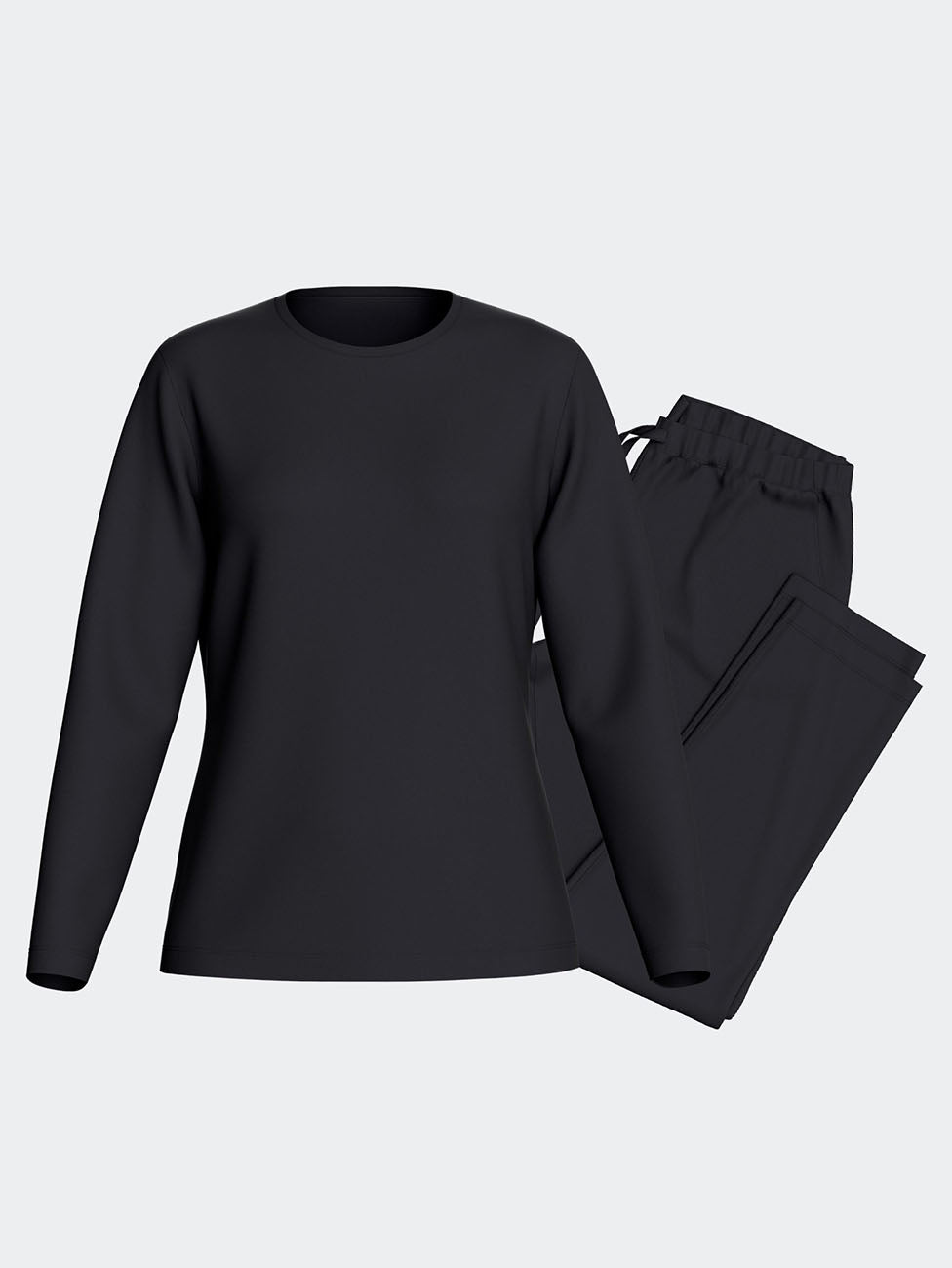 Impetus Women's Navy Lyocell Long-sleeved Pyjama