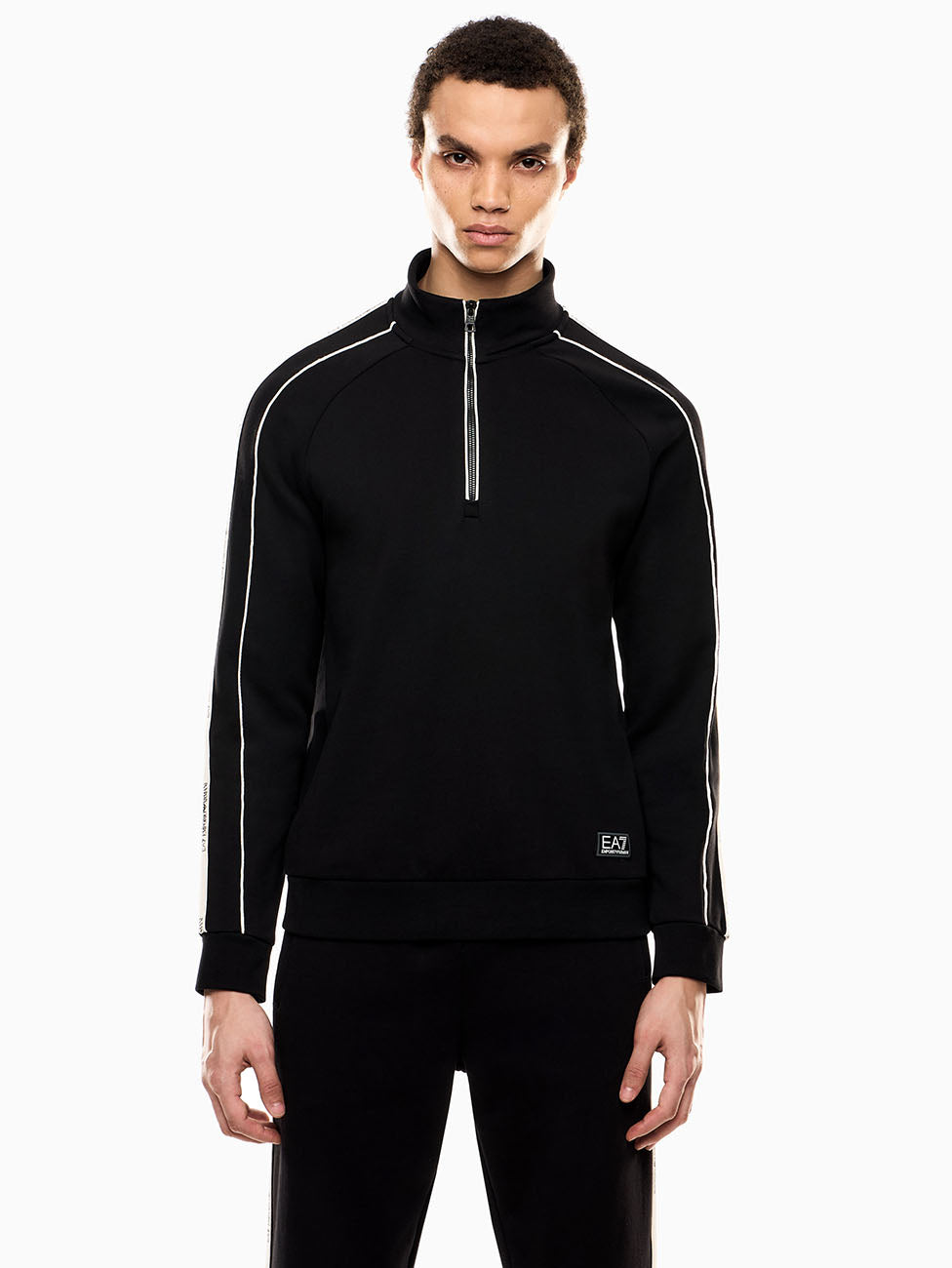 EA7 Cotton-blend Logo Series Sweatshirt