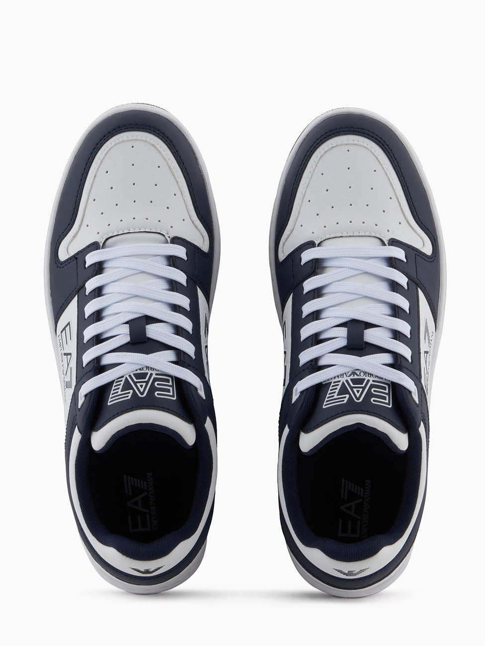 EA7 Navy & White Unisex Low-Top Sneakers