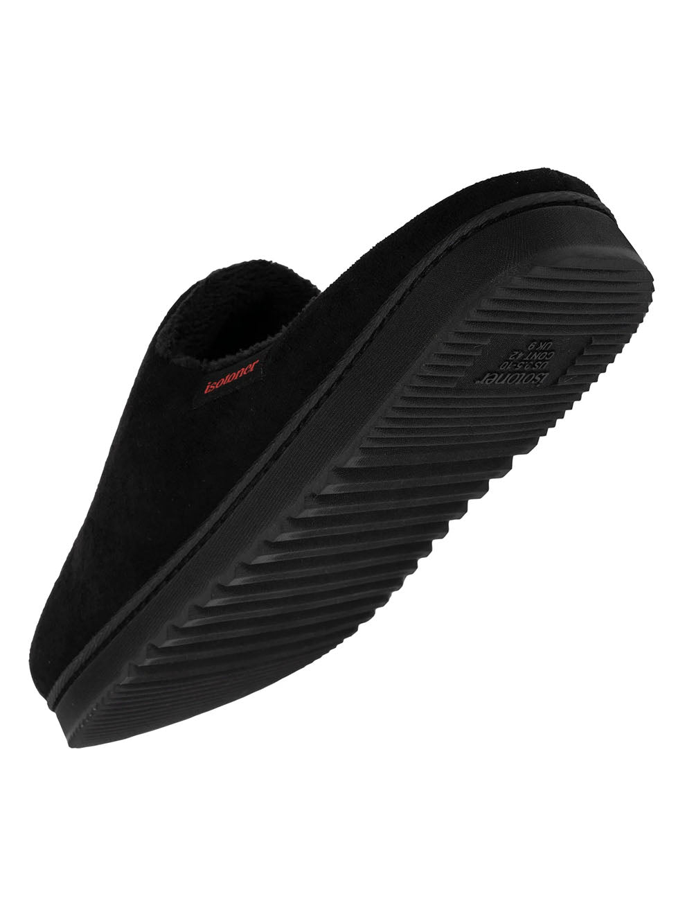 Isotoner Men's Black Toothed Slippers