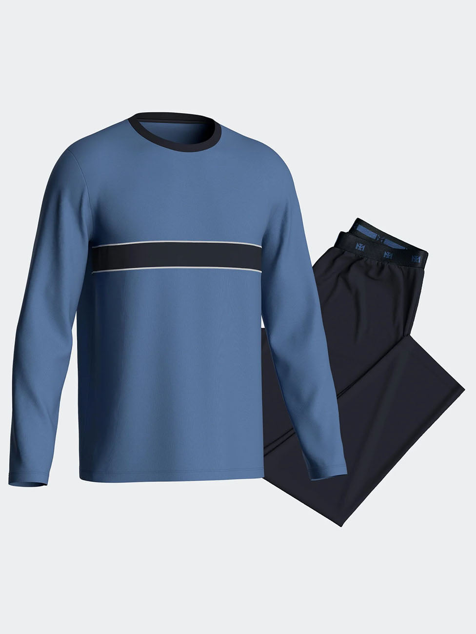 Impetus Blue Cotton Men's Pyjama