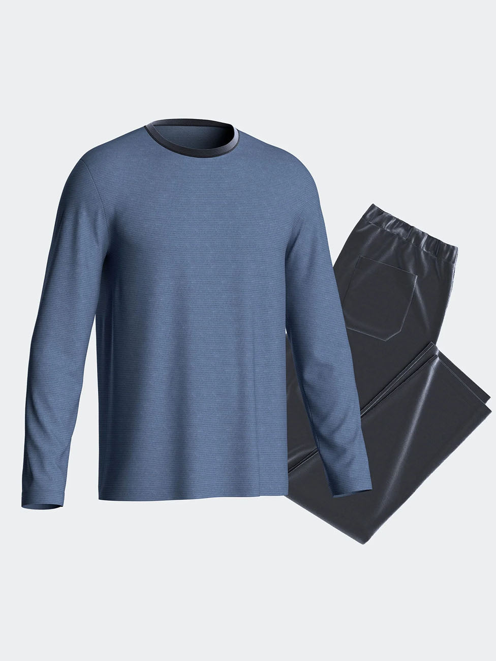 Impetus Men's Thermal Blue Velvet Pyjama