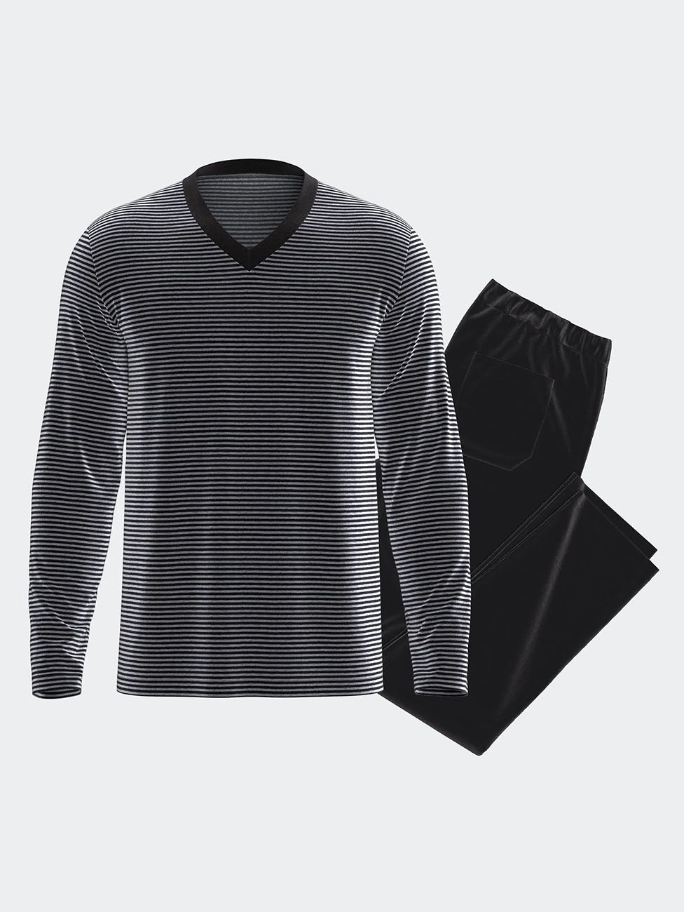 Impetus Striped Velvet Men's Thermal Pyjama