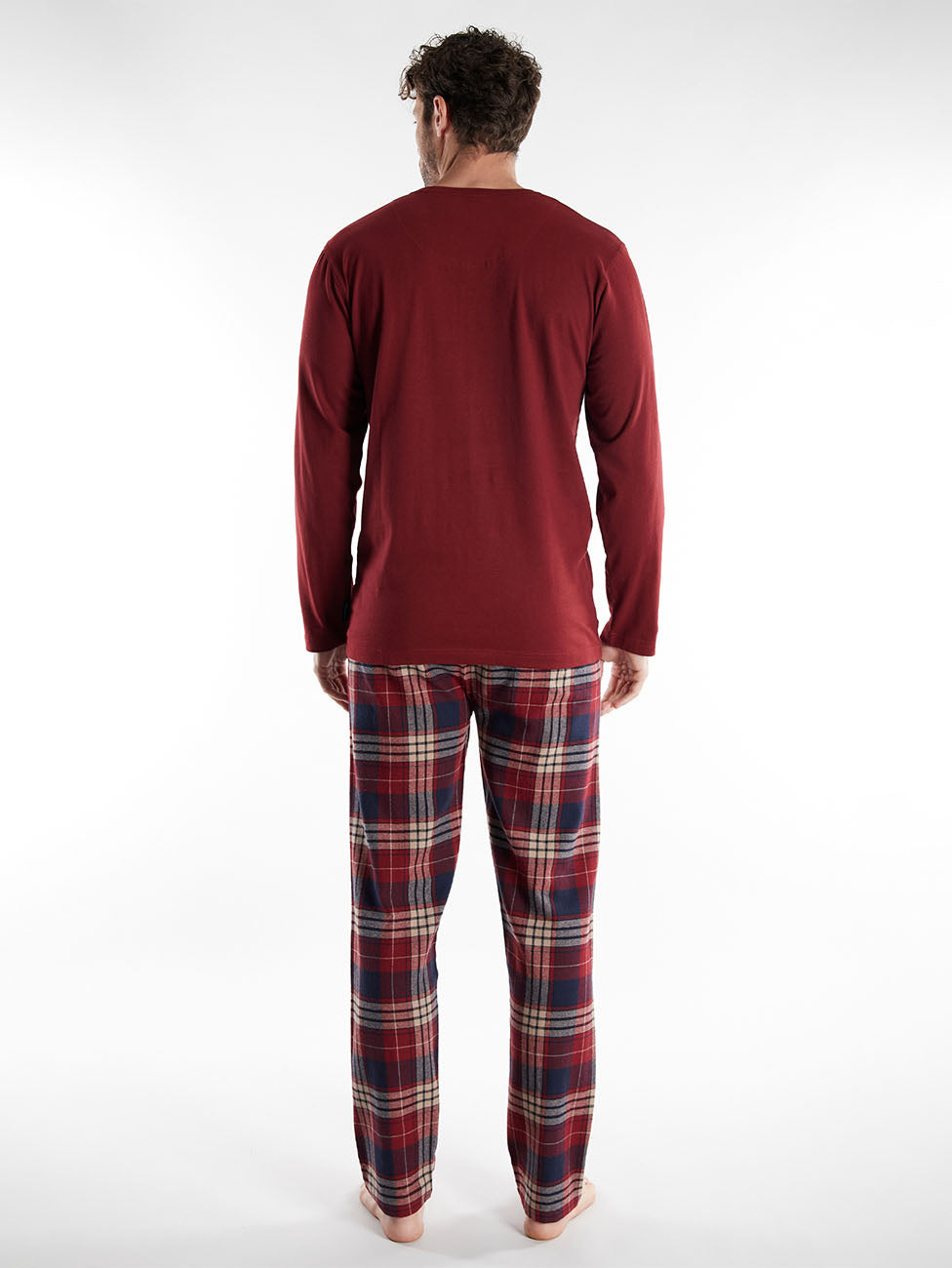 Tom Tailor Red Checkered Men's Pyjama