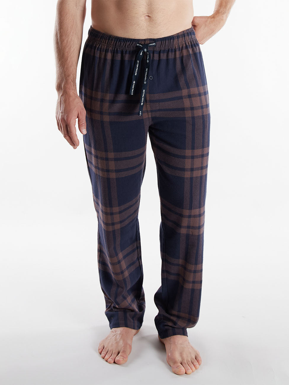 Tom Tailor Dark Brown Checkered Pants
