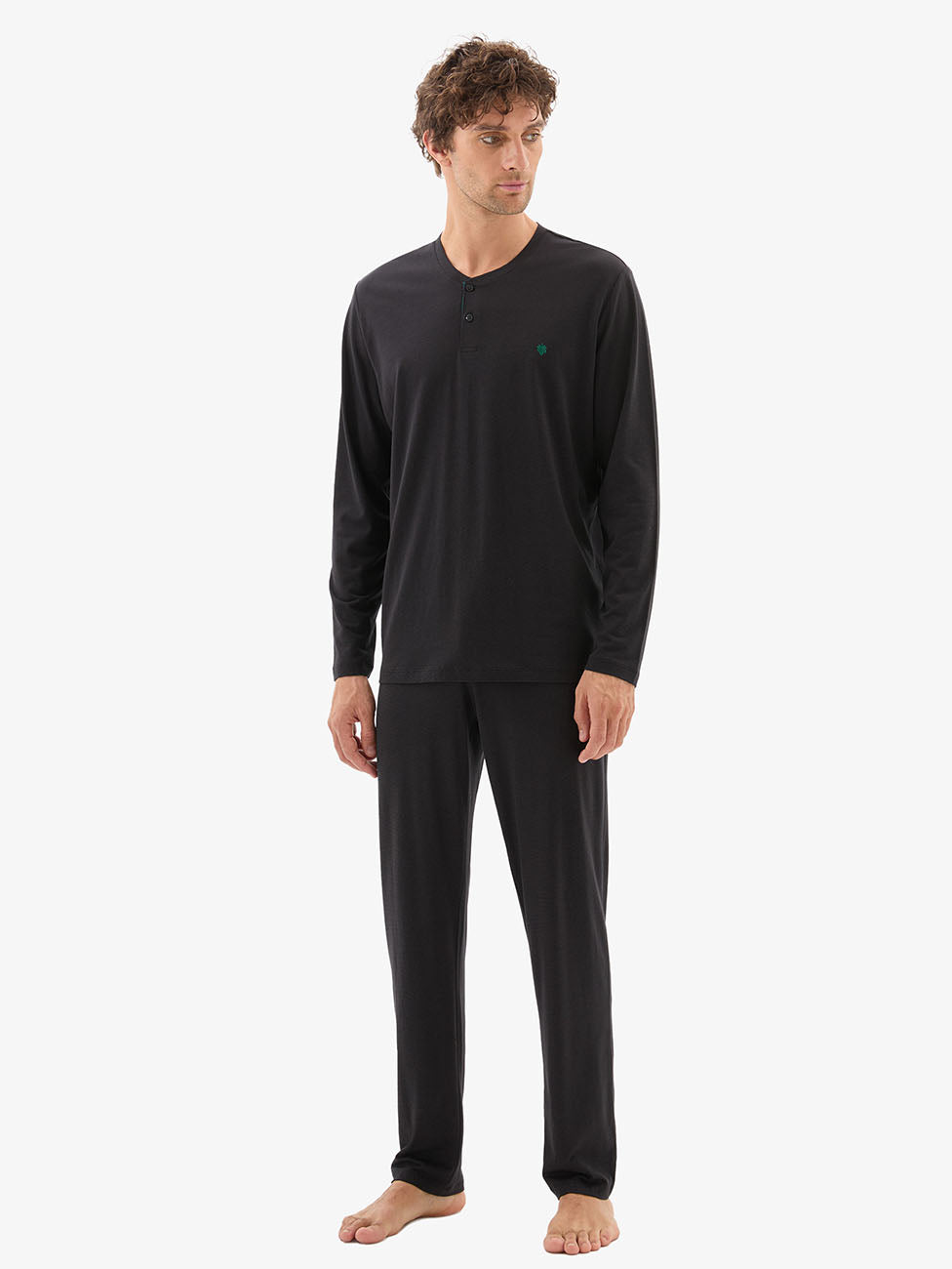 Blackspade Men's Black Pyjama Set