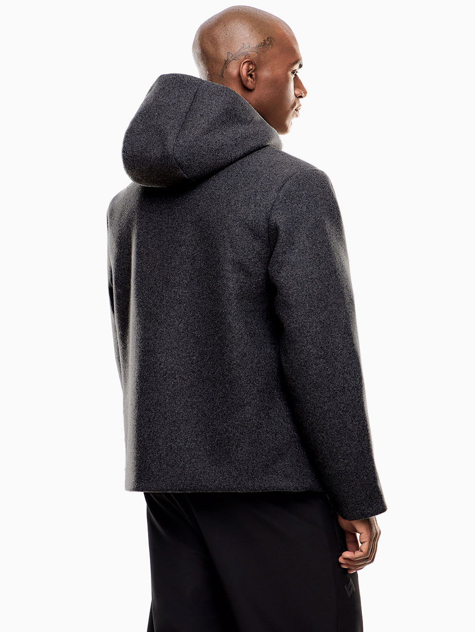 EA7 Wool-Blend Cloth Pea Coat