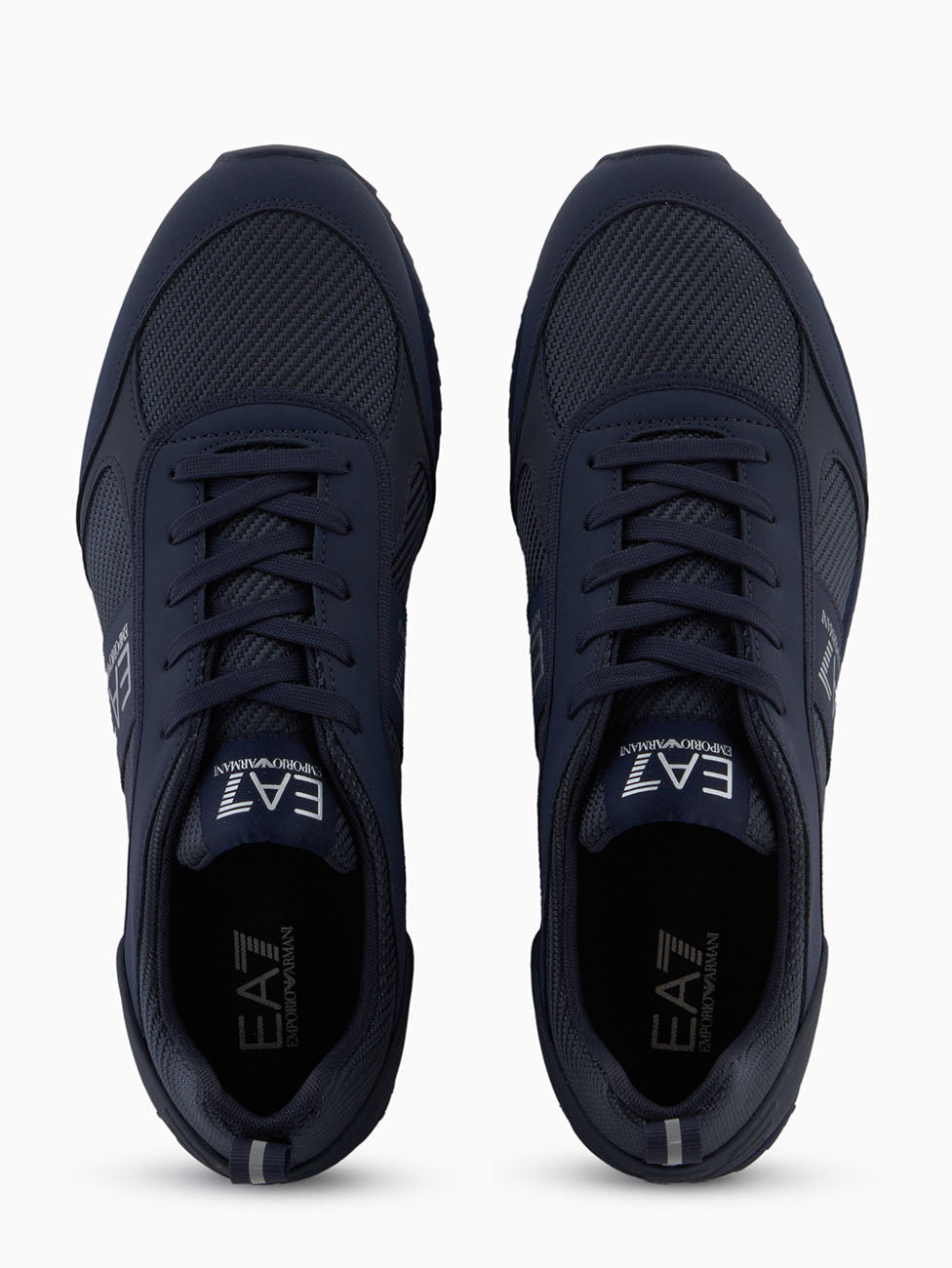 EA7 Navy & Silver Carbon Mesh Unisex Sneakers